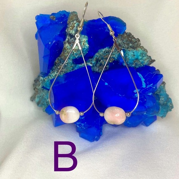 PINK OPAL Teardrop Earrings 🌸 - Picture 3 of 7